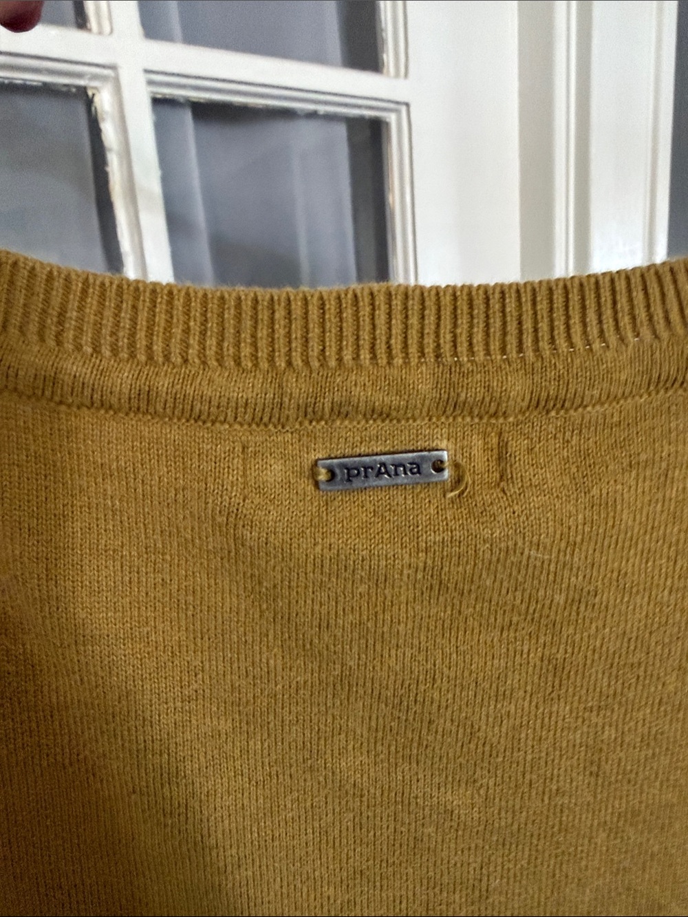 Prana Golden Cable Knit Short Sleeve Sweater Size Medium - Picture 6 of 8